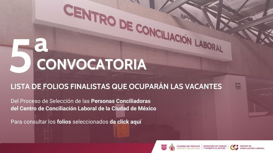 Quinta Convocatoria - Folios Finalistas -